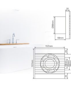 Extrator doméstico Amina Ø100mm Branco 002700002