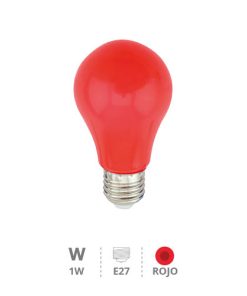Lâmpada LED padrão 1W E27 vermelha 200605010