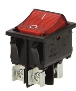 Interrup. Basculante Grande Duplo C/Luz Vermelho 914BDLP