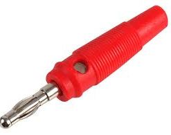 A-1.126-R - BANANA PLUG, 16A, 4MM, CABLE, RED