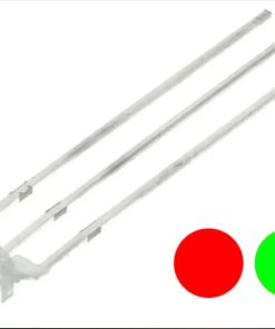 LED bicolor 3PIN 3mm vermelho/verde 30..40mcd/20..30mcd 60º