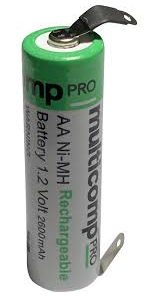 Pilha recrrg c/ contatos 2.6Ah 1.2V MP001177 Multicomp
